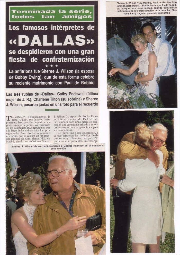 Une grande fte runit les acteurs de Dallas (magazine espagnol Hola)